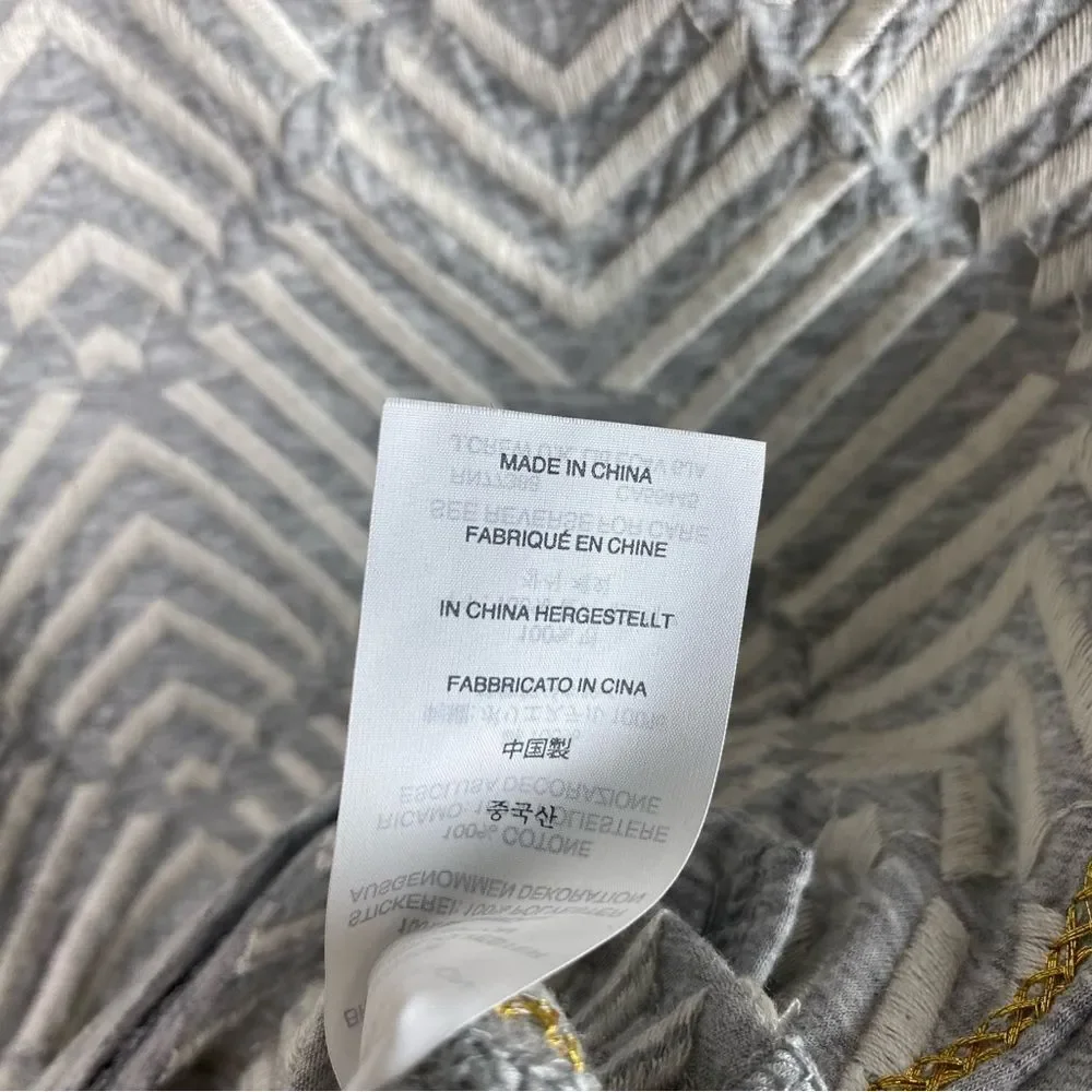 J. Crew Embroidered Herringbone Tee Size XS